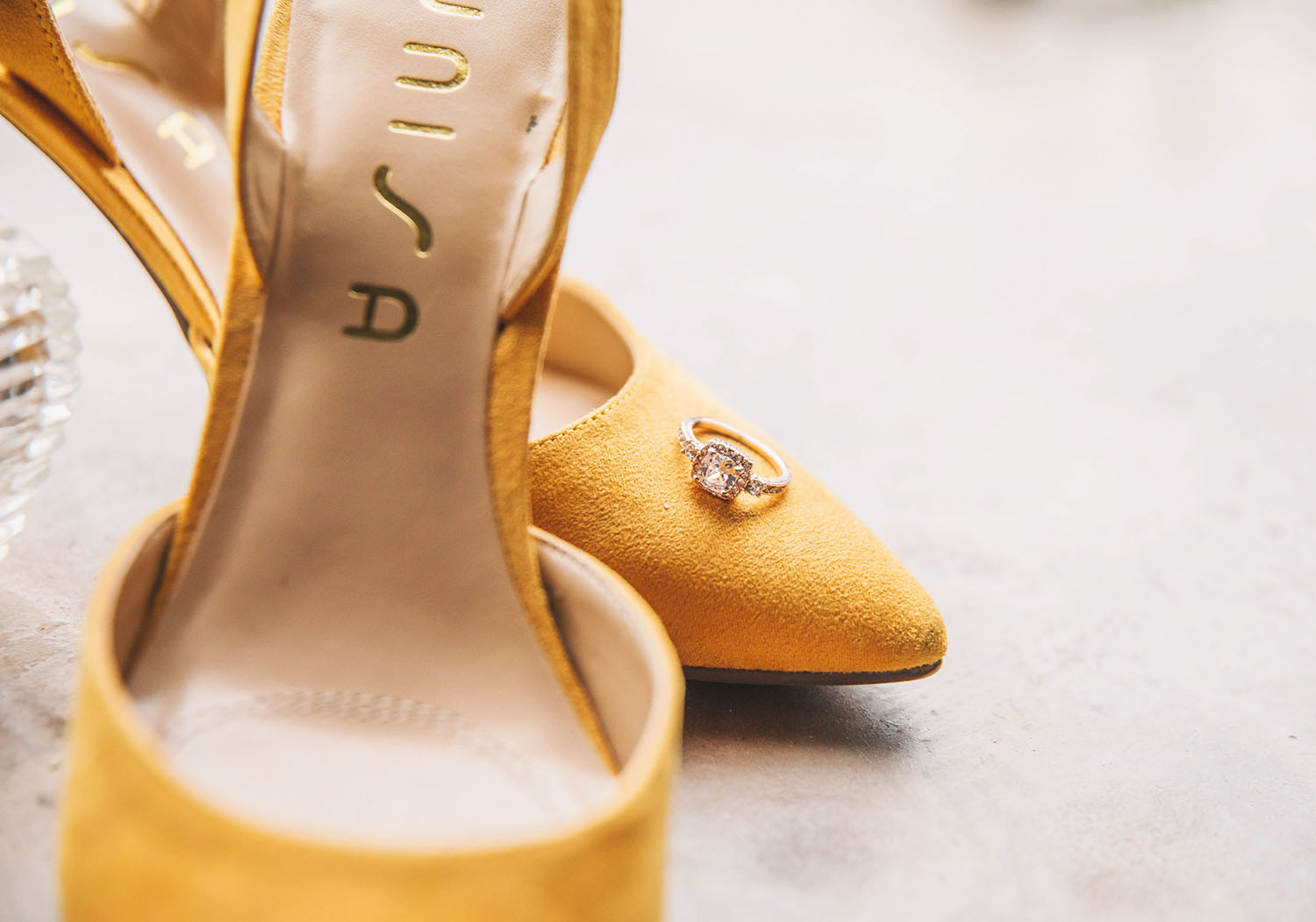 mustard yellow shoes wedding