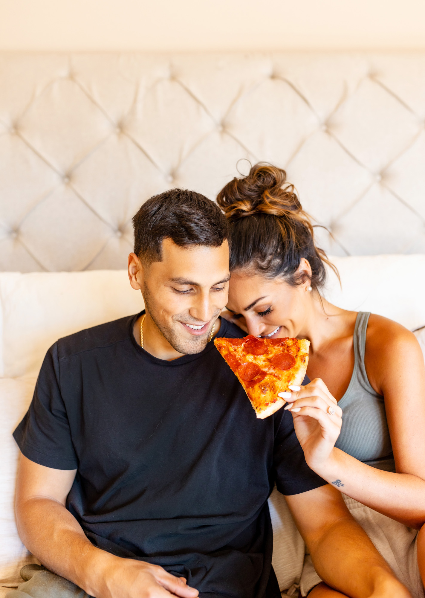 Engagement Photos with Pizza